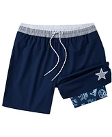 Chubbies Men's 5.5" Navy Dallas Cowboys Lined Classic Swim Trunks