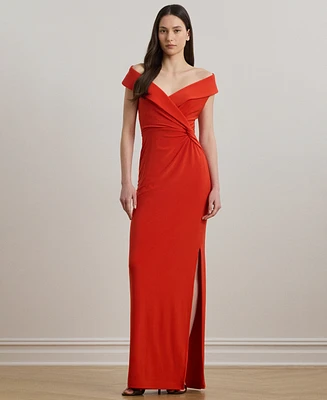 Lauren Ralph Women's Jersey Off-the-Shoulder Gown