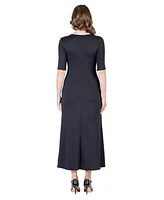 24seven Comfort Apparel Petite Casual Maxi Dress