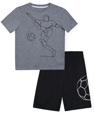 Max & Olivia Big Boys Soccer Shorts 2 Piece Pajama Set