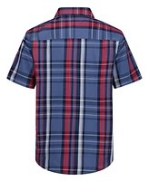 Tommy Hilfiger Big Boys Plaid Short Sleeve Woven Shirt