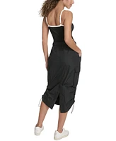 Starter Women's Solid-Color Pull-On Midi Cargo Skirt