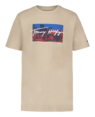 Tommy Hilfiger Big Boys Skyline Short Sleeve T-Shirt