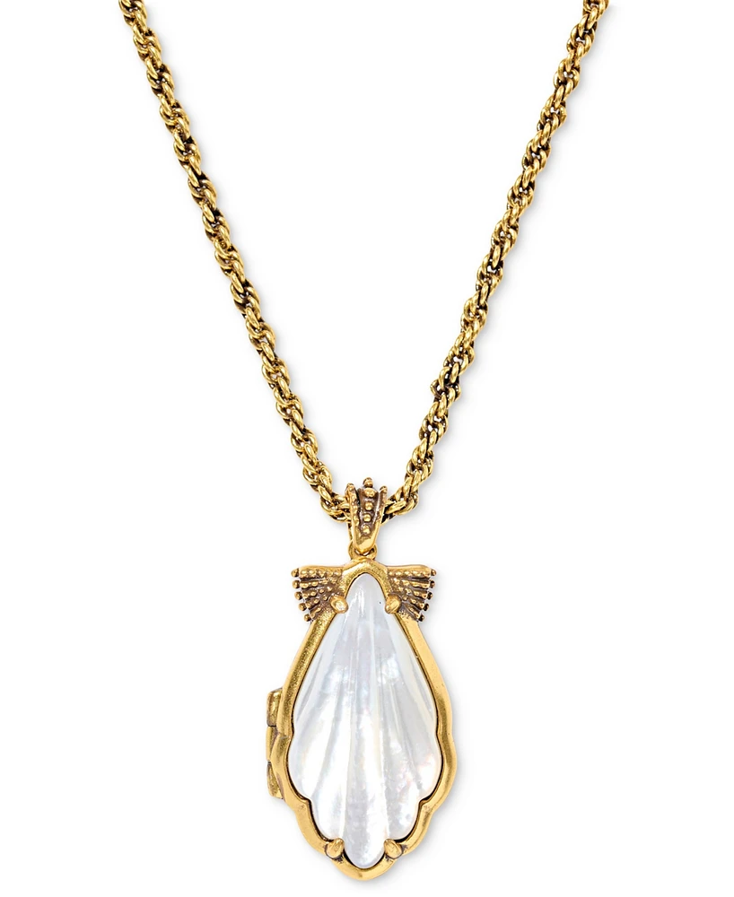 Kendra Scott Gold-Tone Alexa Locket Short Pendant 19" Necklace