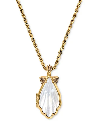 Kendra Scott Gold-Tone Alexa Locket Short Pendant 19" Necklace