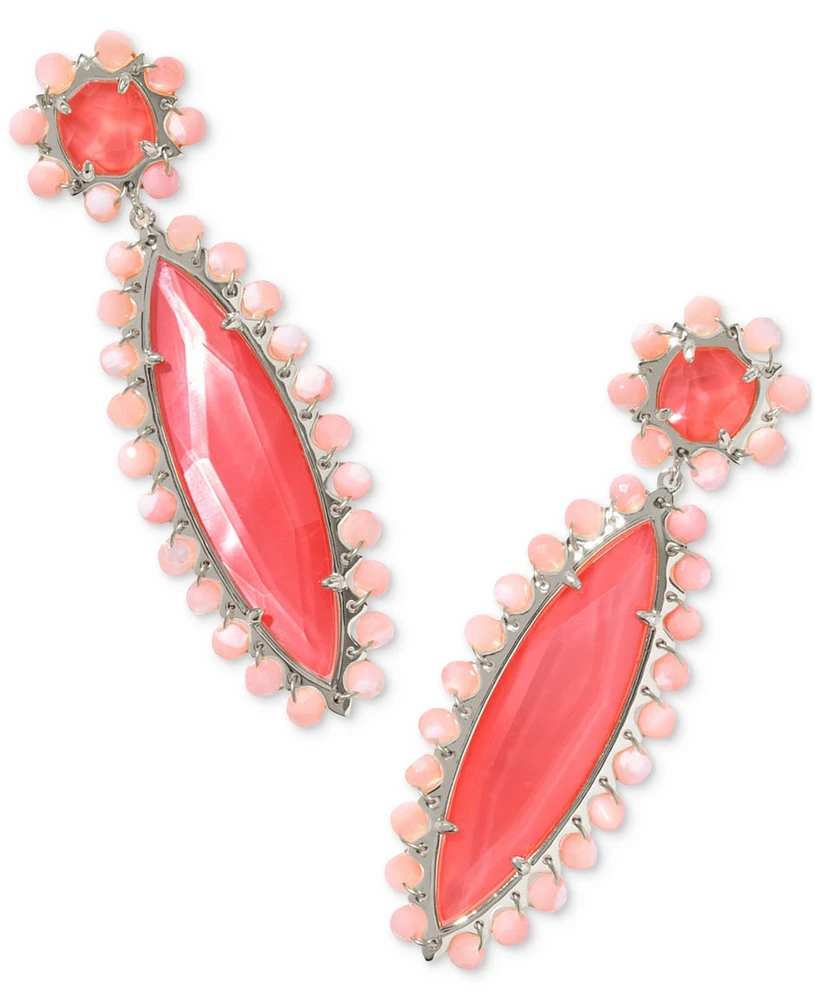 Kendra Scott Gold-Tone Genevieve Pink Mother-of-Pearl Drop Earrings