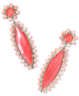 Kendra Scott Gold-Tone Genevieve Pink Mother-of-Pearl Drop Earrings