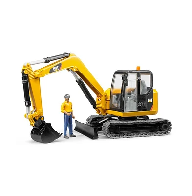 1/16th Caterpillar Mini Excavator w/ Construction Worker by Bruder