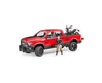 Bruder 1/16 Ram 2500 Power Wagon with Ducati Scrambler Desert Sled and Driver Vehicles Toy 02502