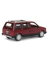 1/64 Auto World 1985 Dodge Caravan, Crimson Red Mighty Minivans