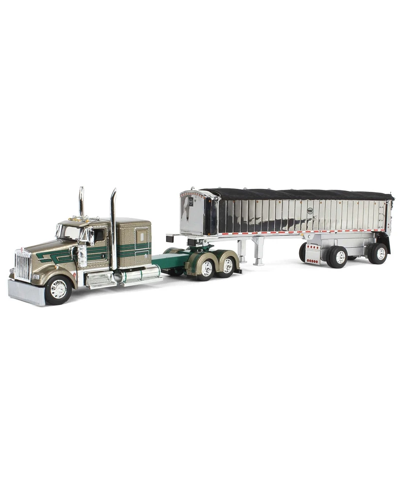 1/64 Kenworth W900L w/ Mac Dump Trailer D&D Hauling & Excavating Dcp