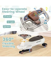 Wiggle Car with Hauling Rope Ride on Toy with Under-Seat Storage