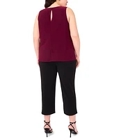 Msk Plus Round-Neck Sleeveless Top
