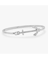 Alex and Ani Pave Anchor Tension Bangle