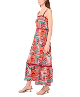 Msk Petite Sleeveless Square-Neck Maxi Dress