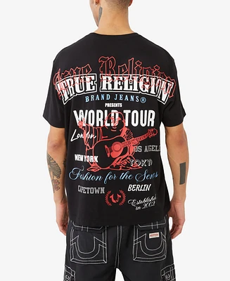 True Religion Men's Short Sleeve World Tour T-Shirt