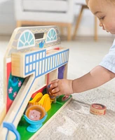 Melissa and Doug Go Tots Wooden Schoolyard Tumble with 3 Disks Piece Set