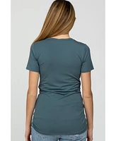 Pinkblush Maternity Blue Basic Short Sleeve Top
