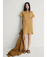 Mango Women's Heather Fleece Cotton Nightgown