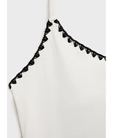 Mango Women's Contrasting Trims Swimsuit