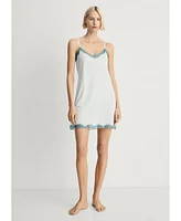 Mango Women's Lace-Trimmed Nightgown