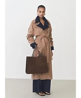 Mango Women's Belt Lyocell Trench Coat