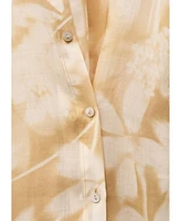 Mango Women's Multi-Position Closure Floral Shirt