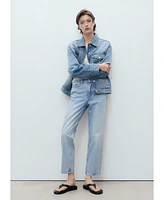 Mango Women's Mid-Rise Straight Jeans