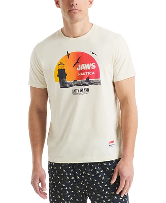 Jaws x Nautica Men's Classic-Fit Graphic T-Shirt