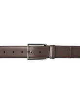 Alfani Men's Burnished Edge and Metal Loop Dress Belt, Created for Macy's