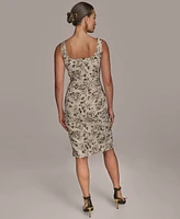 Donna Karan New York Women's Sleeveless Jacquard Sheath Dress