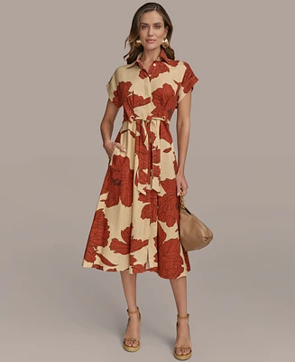 Donna Karan New York Women's Tie-Waist Shirtdress