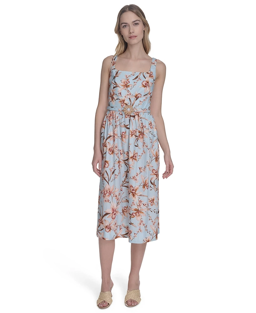 Eliza J Women's Cotton Sleeveless Midi Dress