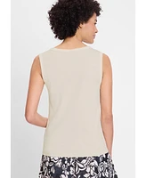 Olsen Women's Rounded V-Neck Sleeveless Shell