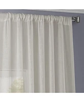 Half Price Drapes Gardenia Textured Faux Linen Sheer Curtain