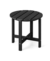 Set of 2 Round Weather-Resistant Adirondack Side Tables