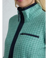 Weird Fish Women's Tilly Long Sleeve 1/4 Zip Grid Fleece