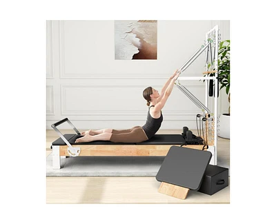 Er Kang Wooden Reformer & Tower Combo – Includes Mat, Jump Board & Sitting Box