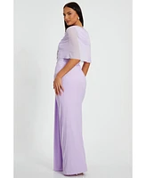 Quiz Women's Ity Draped Maxi Dress