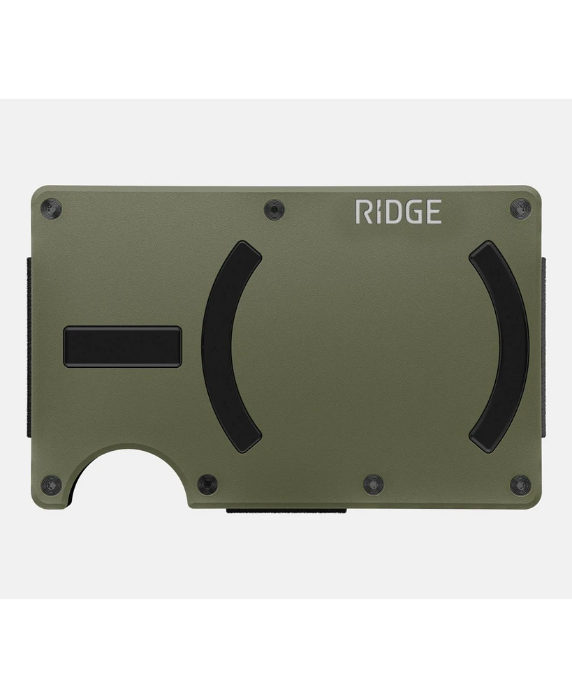 The Ridge Men's Ridge Wallet For Magsafe - Matte Olive - Cash Strap