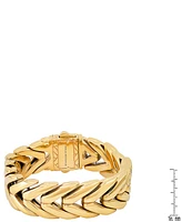 Steeltime Men's Heavy Oxidized Stainless-Steel Wheat Chain Bracelet