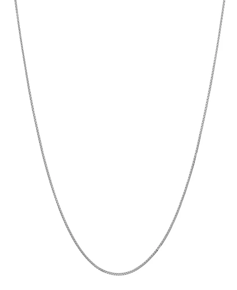 Steeltime Women's Sterling Silver Box Chain Necklace