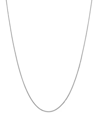 Steeltime Women's Sterling Silver Box Chain Necklace