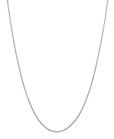 Steeltime Women's Sterling Silver Box Chain Necklace