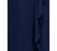 Xscape Women's Boat-Neck Long Sheath Dress