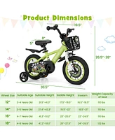 Kids Adjustable Bike with Detachable Training Wheels Safe and Fun Bicycle for Ages 4-8 Years Old