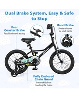 Kids Bike with Adjustable Seat and Low-Step Frame for Easy Mounting