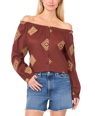 Vince Camuto Women's Cotton Off-The-Shoulder Blouse