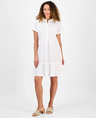 Style & Co Petite Cotton Shirtdress, Exclusively at Macy's