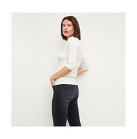 M.m.LaFleur Women's Soyoung T-Shirt - Organic Ribbed Pima Cotton